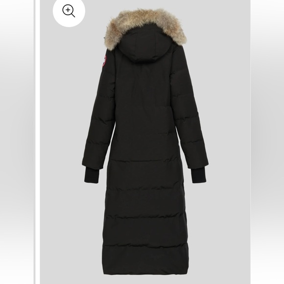 Canada Goose Black Long Down Puffer Coat with Fur-Trim Hood - Picture 3 of 8